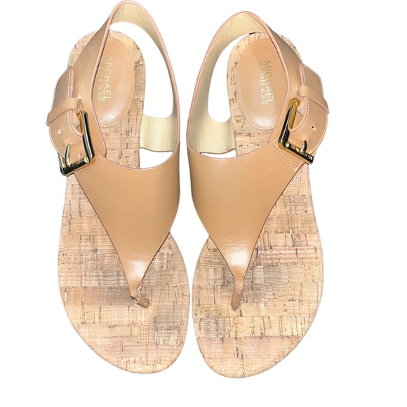 MICHAEL KORS Cork T-Strap Sandals- Size 8 - Picture 4 of 5